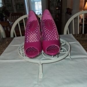 X-Appeal Women's Pink Peep Toe Heels Size 7.5